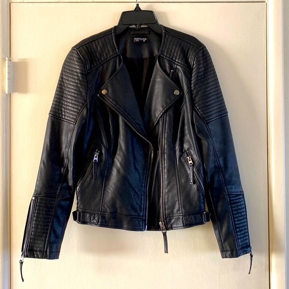 Topshop Jackets & Blazers - Topshop Faux-Leather Jacket